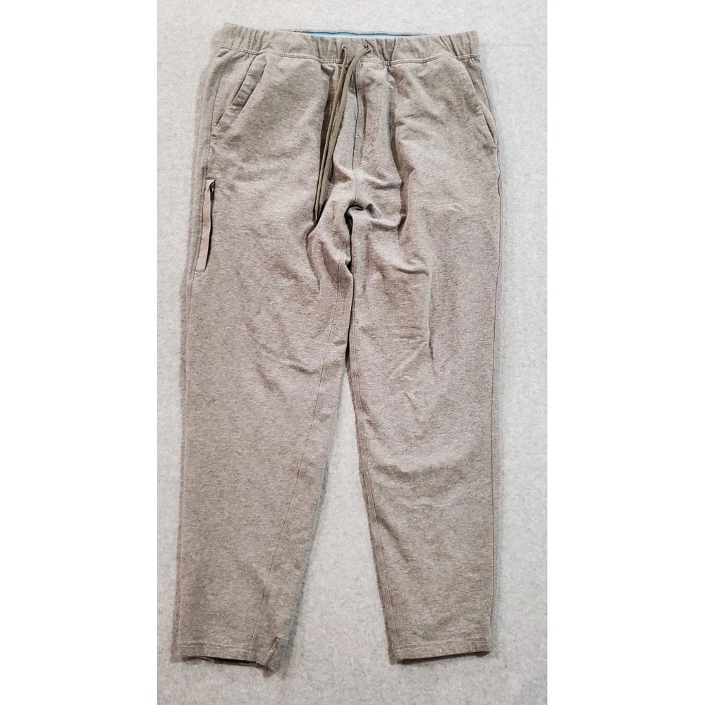 Mack Weldon Ace Sweatpant Large Gray Elastic Waist Tapered Joggers